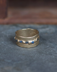 Rapids Ring - Brass + Blue Sapphire