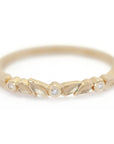 Buttercup Petal Topper Band - 18k Yellow Gold + Diamonds (.02 ctw)