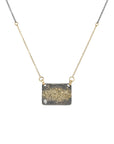 City Block Necklace - 18k Gold Fused + Reclaimed Diamond - KMJ Kate Maller Jewelry Jewelry - Necklaces