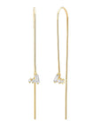 Diamond Threaders - 18k Gold + Diamonds - KMJ Meredith Young Jewelry Jewelry - Earrings