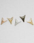 Mini Tooth Studs - Silver and Diamonds - KMJ Made By Branch