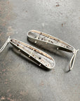 Montana Agate Speckled Earrings - Sterling Silver, 14k Gold + Black Speckled Montana Agate - KMJ Hilary Finck Jewelry - Earrings