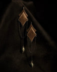 Morning Star Earrings - Oxidized Brass, Sterling Silver + Turquoise - KMJ Claire Sommers Buck Jewelry - Earrings
