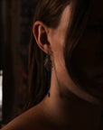 Morning Star Earrings - Oxidized Brass, Sterling Silver + Turquoise - KMJ Claire Sommers Buck Jewelry - Earrings