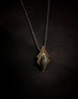 Morning Star Necklace - Oxidized Brass, Sterling Silver + African Turquoise - KMJ Claire Sommers Buck Jewelry - Necklaces