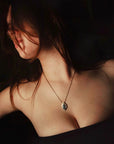 Morning Star Necklace - Oxidized Brass, Sterling Silver + African Turquoise - KMJ Claire Sommers Buck Jewelry - Necklaces