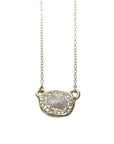 Rough Diamond Halo Pendant - 14k Gold + Diamonds - KMJ Emilie Shapiro Fine Jewelry - Necklaces