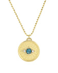 Petite Evil Eye Medallion - 18k Gold + Diamonds