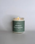 Oakmoss + Evergreen Soy Wax Candle - KMJ Wax Crescent Gifts - Candle