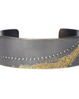 Slice Diamond Cuff 3.0 (no back rails) - 22k Gold, Oxidized Silver + Reclaimed Diamonds - KMJ Kate Maller Jewelry Jewelry - Bracelets