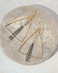 Joplin Earring - 14k Gold-Fill, Oxidized Sterling Silver + Labradorite - KMJ James & Jezebelle Jewelry - Earrings