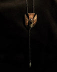 Paloma Necklace - Oxidized Brass, Sterling Silver + African Turquoise - KMJ Claire Sommers Buck Jewelry - Necklaces