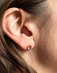 Captured Pink Tourmaline Studs - 18k Gold + Tourmaline - KMJ Hilary Finck Jewelry - Earrings