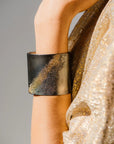 Slice Statement Cuff - 22k Gold + Oxidized Silver - KMJ Kate Maller Jewelry Jewelry - Bracelets