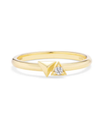 Summit Triangle Ring - 18k Gold + Diamonds