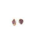 Sea Star Studs- Ruby, Brass + Sterling Silver - KMJ Emilie Shapiro Jewelry - Earrings