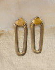 Serpentine Earrings - Oxidized Brass + Sterling Silver - KMJ Claire Sommers Buck Jewelry - Earrings