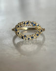 Delicate Oval Ring - 14ky Gold + Diamonds