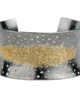 Breezy Bop Cuff - 22k Gold Dust, Oxidized Argentium Silver + Reclaimed Diamonds - KMJ Kate Maller Jewelry Jewelry - Bracelets