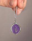 Tranquility Talisman - Mystic Violet + Bright Sterling Silver - KMJ Pyrrha Jewelry - Necklace