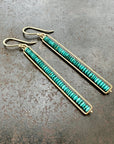 Persian Turquoise Beaded Stick Earrings - KMJ Hilary Finck Jewelry - Earrings