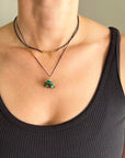 Turquoise Cairn Pendant - 18k Gold