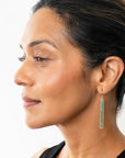 Persian Turquoise Beaded Stick Earrings - KMJ Hilary Finck Jewelry - Earrings