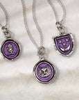 Wild at Heart Talisman - Mystic Violet + Bright Sterling Silver - KMJ Pyrrha Jewelry - Necklace