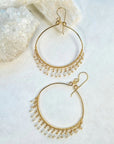 Wisp Earring - 14k Gold-Fill + Seed Pearl - KMJ James & Jezebelle Jewelry - Earrings