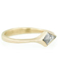 Four Corners Ring - Kite Shaped Salt + Pepper Diamond - KMJ Erin Cuff Jewelry - Rings