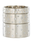 18kpw Scattered Diamond Band (Diamonds Half Way Around) - 7mm - KMJ Kate Maller Jewelry Jewelry - Rings