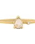 Wink Translucent Rose Cut Diamond Ring - 18k Gold - KMJ Petite Baleine Jewelry - Bridal