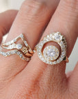 Rise In Love Ring - Sapphire, Diamonds + 14k Gold - KMJ Communion By Joy Jewelry - Bridal