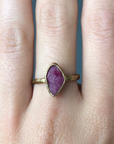 Guardian Ring - Ruby + Brass