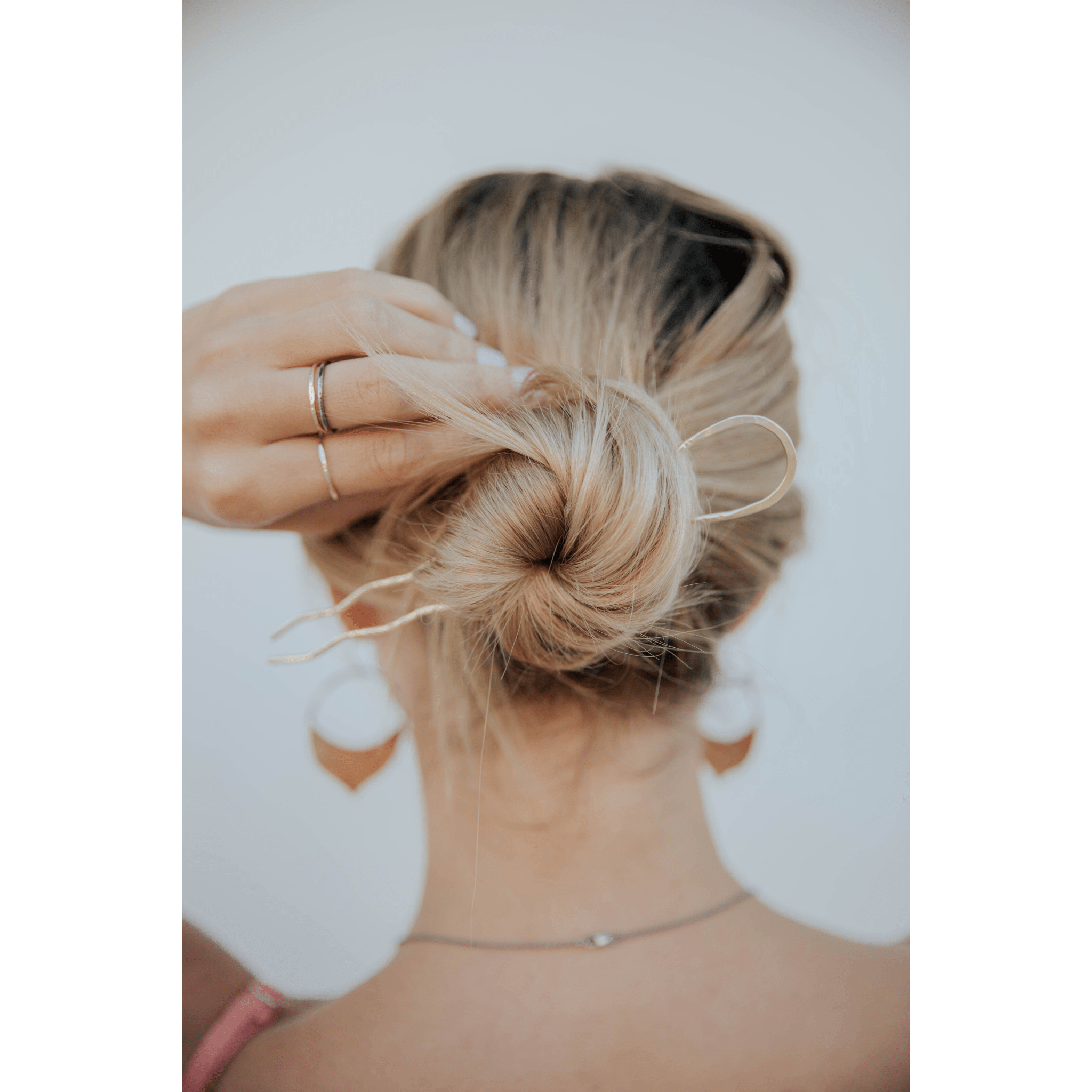 Hammered Brass Hair Pin – KMJ display picture 2