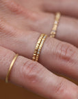 Aspen Wedding Stackers with Diamonds - 18ky Gold, 14kpw Gold + VS Diamonds - KMJ Kate Maller Jewelry Jewelry - Bridal
