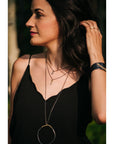 Aspen Bauble Necklace - 18k gold, Oxidized Silver + Reclaimed Diamonds - KMJ Kate Maller Jewelry Jewelry - Necklaces