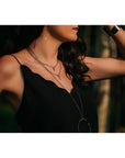 Aspen Bauble Necklace - 18k gold, Oxidized Silver + Reclaimed Diamonds - KMJ Kate Maller Jewelry Jewelry - Necklaces