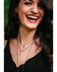 Aspen Bauble Necklace - 18k gold, Oxidized Silver + Reclaimed Diamonds - KMJ Kate Maller Jewelry Jewelry - Necklaces