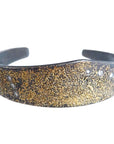 Asymmetrical Cuff - 22k Gold, Oxidized Silver + Reclaimed Diamonds
