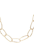 Breezy Chain Link Necklace - 18k Gold + Oxidized Silver