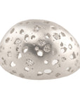 Shadow Dome Band with Diamond - Silver