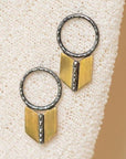 Archer Studs - Sterling Silver + Brass - KMJ Claire Sommers Buck Jewelry - Earrings