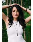 Classic Aspen Necklace - 18k gold, Oxidized Silver + Reclaimed Diamonds - KMJ Kate Maller Jewelry Jewelry - Necklaces