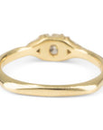 3 Stone Old European Cut Diamond Ring - 18k Gold + Diamonds - KMJ Erin Cuff Jewelry - Bridal