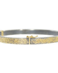 KMJ Essential Hinged Bangle - 22ky, 18ky + Oxidized Silver