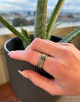 Stay Golden Band - 18k gold, Oxidized Silver, Reclaimed Brilliant Diamonds + Black Diamonds - KMJ Kate Maller Jewelry Jewelry - Bridal