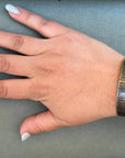 Oxidized Silver Scattered Diamond Band - 4mm, 7mm, 10mm - KMJ Kate Maller Jewelry Jewelry - Rings