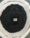 Oxidized Silver Scattered Diamond Band - 4mm, 7mm, 10mm - KMJ Kate Maller Jewelry Jewelry - Rings