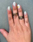 Shine On Birthstone Stackers- 18k Gold, Oxidized Silver + Ethically Sourced Colored Gemstones - KMJ Kate Maller Jewelry Jewelry - Rings